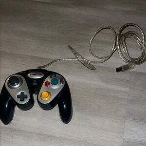 GameStop Wired Controller for GameCube - Black and Silver